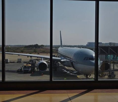 Karachi, Pakistan - April 07, 2025: Refueling of the airplane before flight Jinnah International Airport